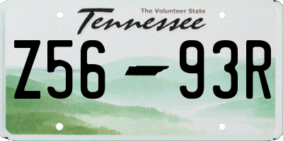 TN license plate Z5693R