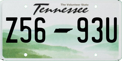 TN license plate Z5693U