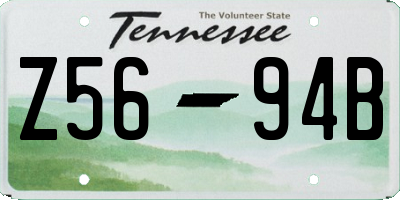 TN license plate Z5694B
