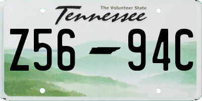 TN license plate Z5694C