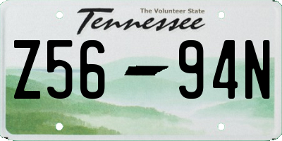 TN license plate Z5694N