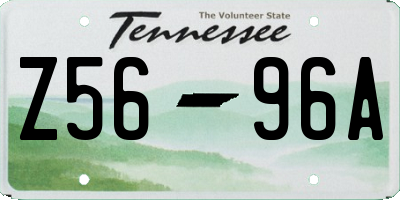 TN license plate Z5696A