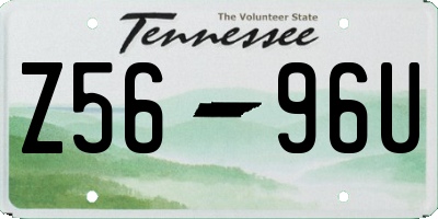 TN license plate Z5696U