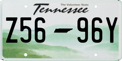 TN license plate Z5696Y