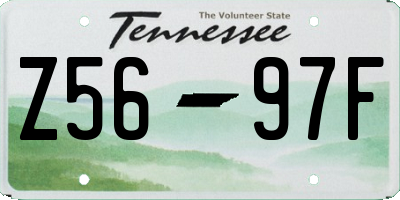 TN license plate Z5697F