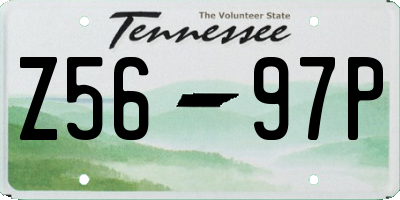 TN license plate Z5697P