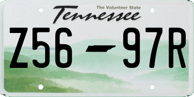 TN license plate Z5697R