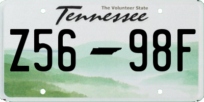 TN license plate Z5698F