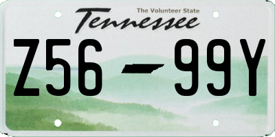 TN license plate Z5699Y