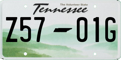 TN license plate Z5701G