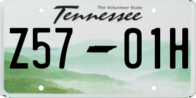 TN license plate Z5701H