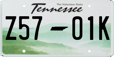 TN license plate Z5701K