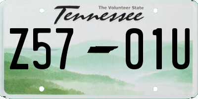 TN license plate Z5701U