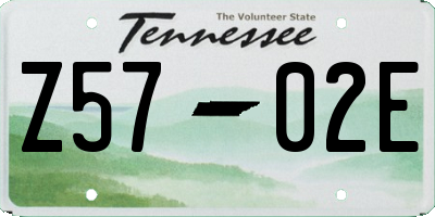 TN license plate Z5702E