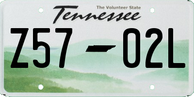 TN license plate Z5702L