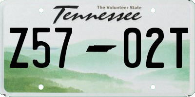 TN license plate Z5702T