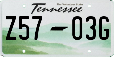 TN license plate Z5703G