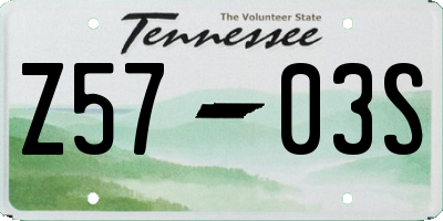TN license plate Z5703S