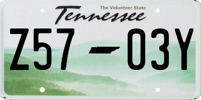 TN license plate Z5703Y