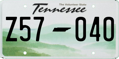 TN license plate Z5704O