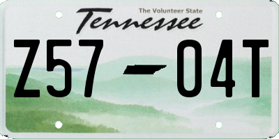 TN license plate Z5704T