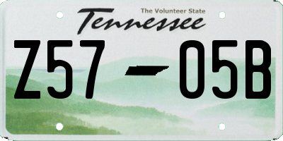 TN license plate Z5705B