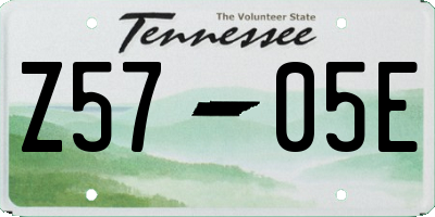 TN license plate Z5705E