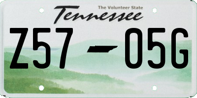TN license plate Z5705G