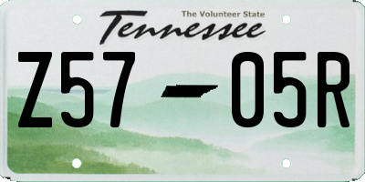 TN license plate Z5705R
