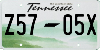 TN license plate Z5705X