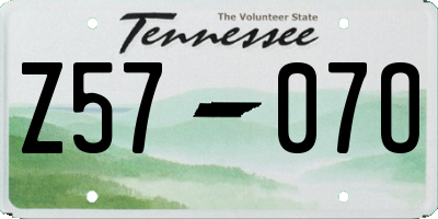 TN license plate Z5707O