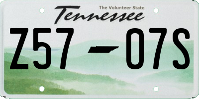 TN license plate Z5707S