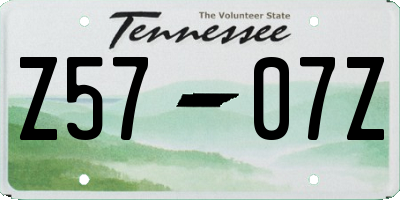 TN license plate Z5707Z