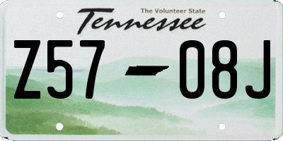 TN license plate Z5708J