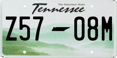 TN license plate Z5708M