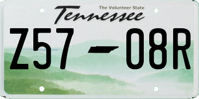 TN license plate Z5708R