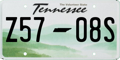 TN license plate Z5708S