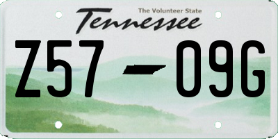 TN license plate Z5709G