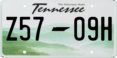 TN license plate Z5709H