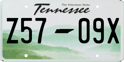 TN license plate Z5709X