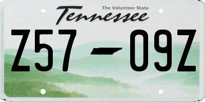 TN license plate Z5709Z