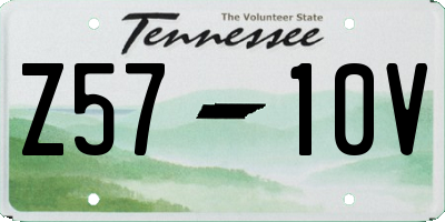TN license plate Z5710V