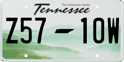 TN license plate Z5710W