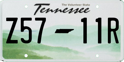 TN license plate Z5711R