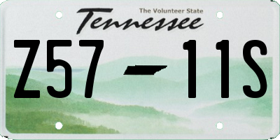 TN license plate Z5711S