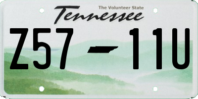 TN license plate Z5711U