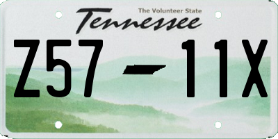 TN license plate Z5711X