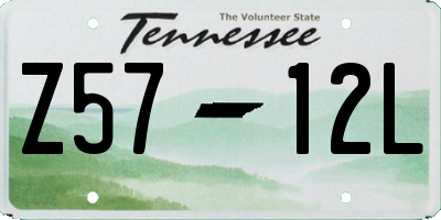TN license plate Z5712L