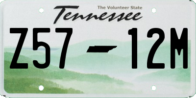 TN license plate Z5712M