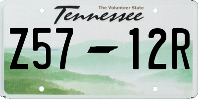 TN license plate Z5712R